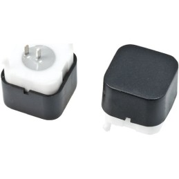 10 pcs - Black Cap Tactile Switch, SPST 30 mA @ 28 V dc 2mm