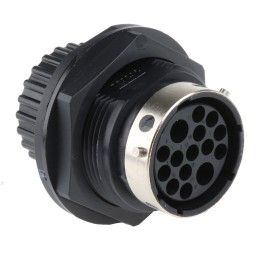 1 pcs - ITT Cannon Circular Connector, 15 Contacts, Panel Mount, Socket, Female, IP67, Trident Neptune Series