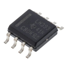 10 pcs - LM393D LM393D Texas Instruments, Dual Comparator, Open Collector O/P, 1.3μs 3 - 28 V 8-Pin SOIC