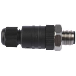 1 pcs - Lumberg Automation Circular Connector, 4 Contacts, Cable Mount, M12 Connector, Plug, Male, IP67, RSCN Series
