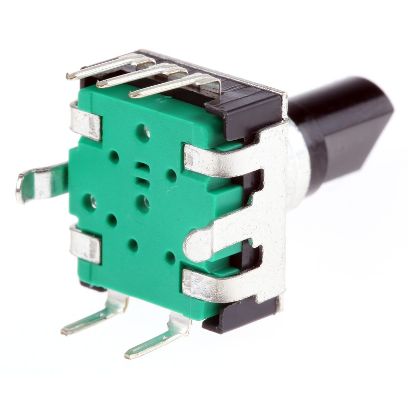 10 pcs - PEC12R-4220F-S0024 Bourns 24 Pulse Incremental Mechanical Rotary Encoder with a 6 mm Flat Shaft (Not Indexed), Through 