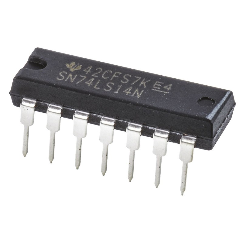 10 pcs - SN74LS14N Texas Instruments SN74LS14N Hex Schmitt Trigger Inverter, 14-Pin PDIP