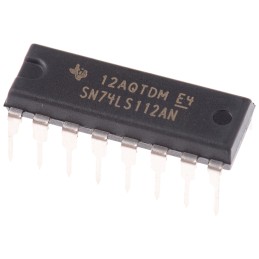 10 pcs - SN74LS112AN Texas Instruments SN74LS112AN Dual JK Type Flip Flop IC, 16-Pin PDIP