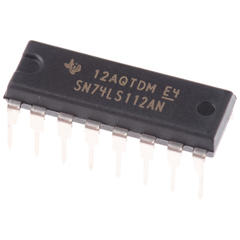 10 pcs - SN74LS112AN Texas Instruments SN74LS112AN Dual JK Type Flip Flop IC, 16-Pin PDIP
