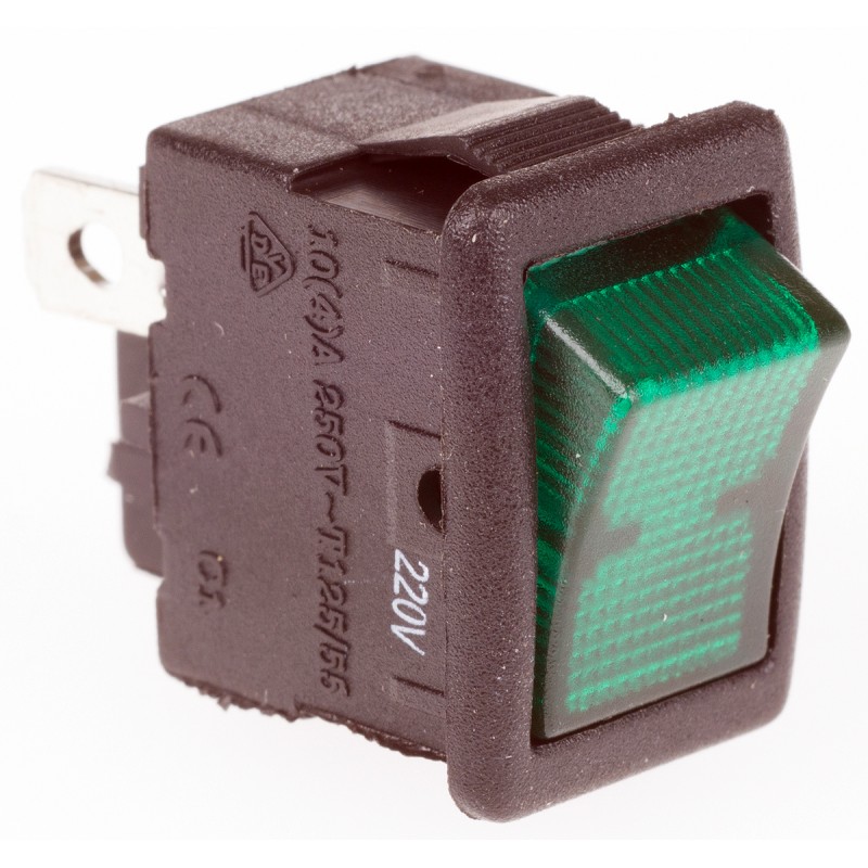 10 pcs - LRA22H2BBGEN ZF Illuminated SPST, On-None-Off Rocker Switch Panel Mount