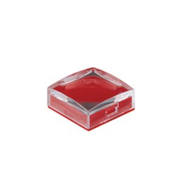 10 pcs - AT3073JC NKK Switches Red/Clear Push Button Cap for Use with UB2 Series Non-illuminated Pushbuttons, 15 x 15 x 6.1mm
