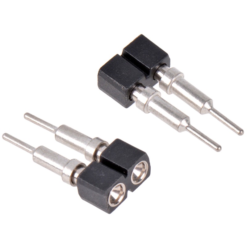 50 pcs - 712-87-102-41-001101 2 Way Preci-Dip Straight Through Hole 2.54mm Socket Contact Carrier, Solder, 3A 100 V ac, 150 V dc