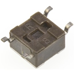 100 pcs - 2-1437565-7 Black Button Tactile Switch, SPST 50 mA @ 12 V ac 0.7mm Surface Mount