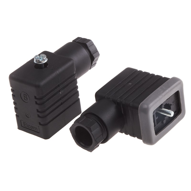 5 pcs - RS PRO 2P+E DIN 43650 B, Female Solenoid Valve Connector, 250 V ac Voltage