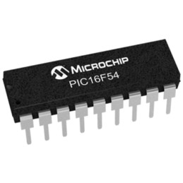 10 pcs - PIC16F54-I/P Microchip PIC16F54-I/P, 8bit PIC Microcontroller, PIC16F, 20MHz, 512 Flash, 18-Pin PDIP