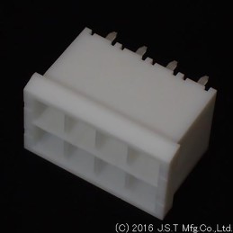 5 pcs - JST XL Series Top Entry Through Hole PCB Header, 8 Contact(s), 5.0mm Pitch, 2 Row(s), Shrouded