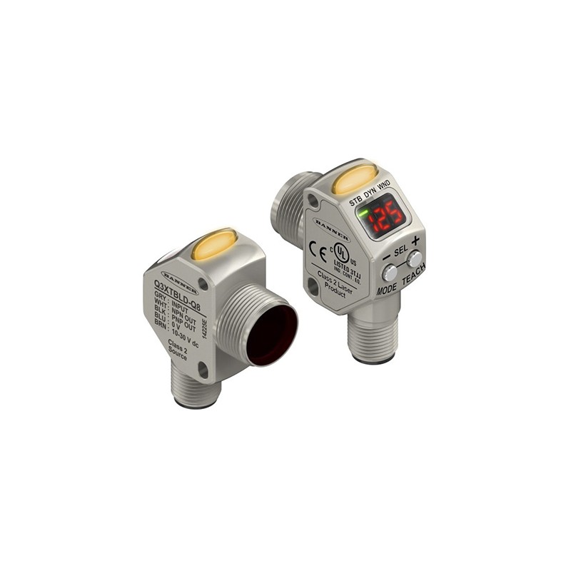 1 pcs - Banner Diffuse Contrast Sensor, Barrel Sensor, 0 - 150 mm Detection Range