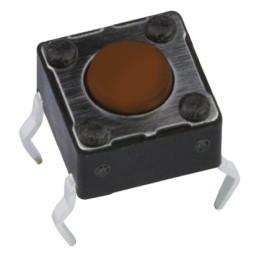 100 pcs - DTS61NV Brown Button Tactile Switch, SPST 50 mA @ 12 V dc 0.8mm