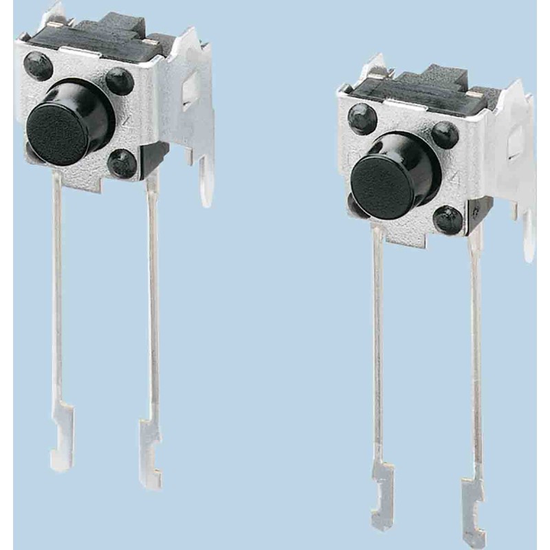 50 pcs - EVQPC105K Black Tactile Switch, SPST 20 mA @ 15 V dc 4.75mm