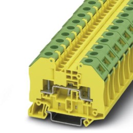 1 pcs - Phoenix Contact RT 3-PE Series Green, Yellow Earth Terminal Block, Single-Level, Bolt Termination