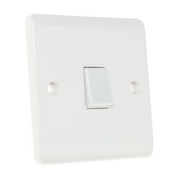 10 pcs - RS PRO White Rocker Light Switch, 2 Way, 1 Gang