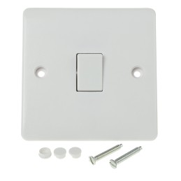 10 pcs - RS PRO White Rocker Light Switch, 2 Way, 1 Gang
