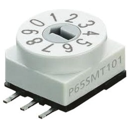 10 pcs - P65SMT103 APEM 10 Way Surface Mount DIP Switch SPST, Rotary Flush Actuator