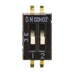 10 pcs - GDH02S04 TE Connectivity 2 Way Surface Mount DIP Switch DPST