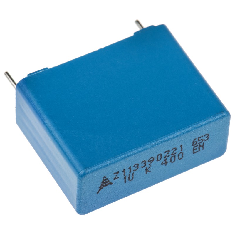 10 pcs - B32653A4105K000 EPCOS B32653 Polypropylene Film Capacitor, 200 V ac, 400 V dc, ±10%, 1μF, Through Hole