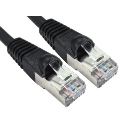 1 pcs - RS PRO Cat6a Straight Male RJ45 to Straight Male RJ45 Ethernet Cable, S/FTP, Black LSZH Sheath, 2m, Low Smoke Zero