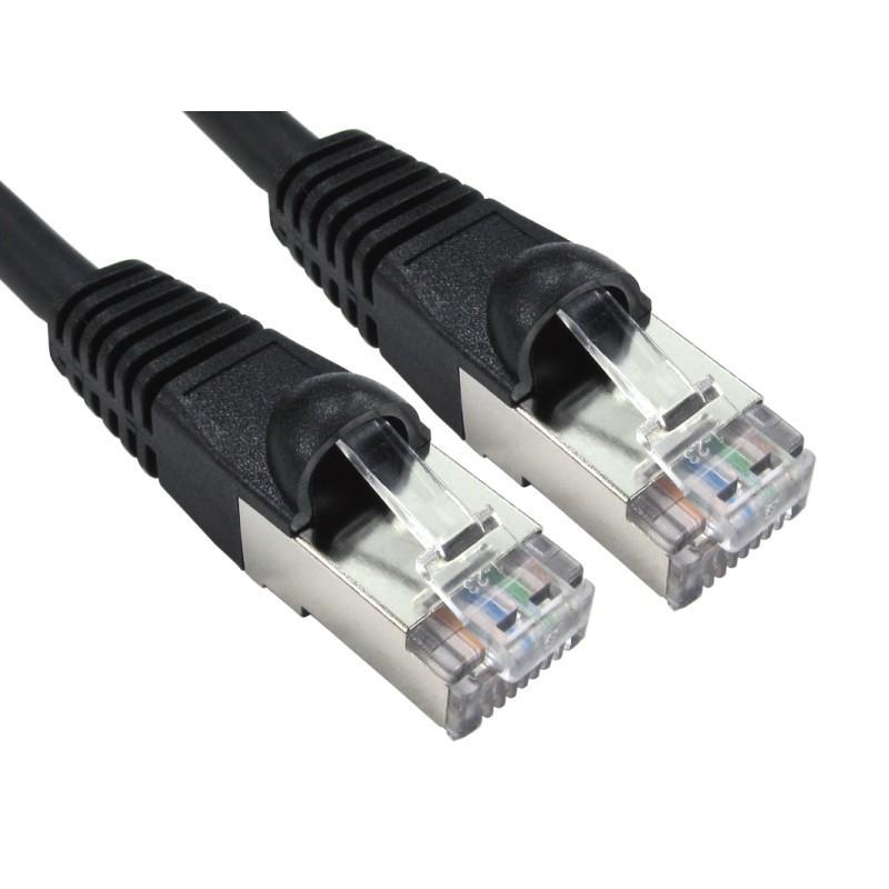 1 pcs - RS PRO Cat6a Straight Male RJ45 to Straight Male RJ45 Ethernet Cable, S/FTP, Black LSZH Sheath, 2m, Low Smoke Zero