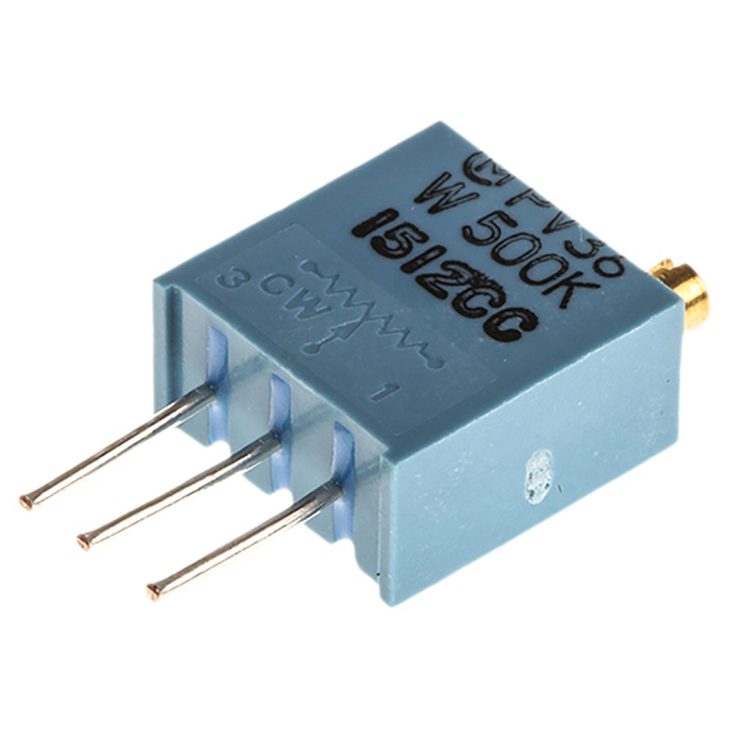 10 pcs - PV36W504C01B00 500kΩ, Through Hole Trimmer Potentiometer 0.5W Top Adjust Bourns, PV36