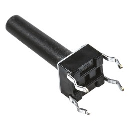 100 pcs - 3-1825910-1 Black Button Tactile Switch, SPST 50 mA @ 24 V dc 13.4mm Surface Mount