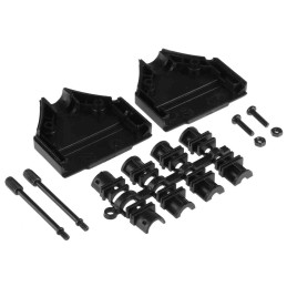 5 pcs - MH Connectors MHDTPPK Series ABS D Sub Backshell, 25 Way, Strain Relief