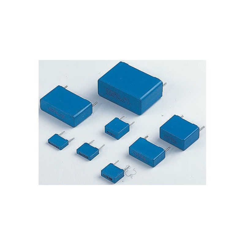 10 pcs - B32523Q1335K000 EPCOS B32523 Polyester Film Capacitor, 63 V ac, 100 V dc, ±10%, 3.3μF, Through Hole