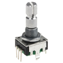 10 pcs - PEC11R-4220K-S0024 Bourns 24 Pulse Incremental Mechanical Rotary Encoder with a 6 mm Knurl Shaft, Through Hole