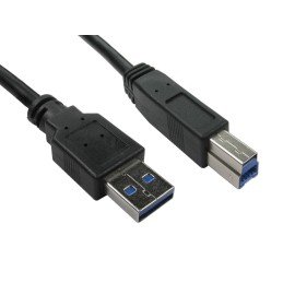 1 pcs - RS PRO USB 3.0 Cable, Male USB A to Male USB B Cable, 2m