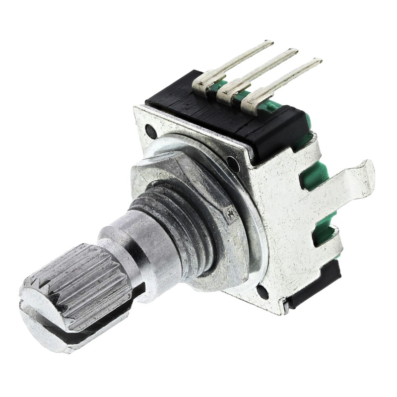 10 pcs - PEC11R-4215K-N0024 Bourns 24 Pulse Incremental Mechanical Rotary Encoder with a 6 mm Knurl Shaft (Indexed), Through Hol