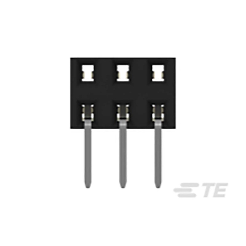 5 pcs - TE Connectivity AMPMODU Series Straight Through Hole Mount PCB Socket, 6-Contact, 2-Row, 2mm Pitch, Solder Termination