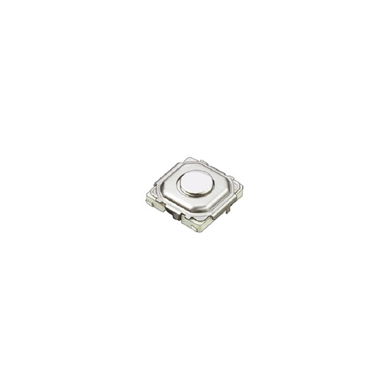 50 pcs - EVQPT5A15 Silver Push Plate Tactile Switch, SPST 20 mA Surface Mount