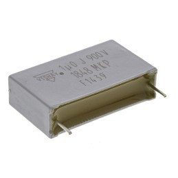 10 pcs - MKP1848510094K2 Vishay MKP1848 DC-Link Polypropylene Film Capacitor, 900V dc, ±5%, 1μF, Through Hole
