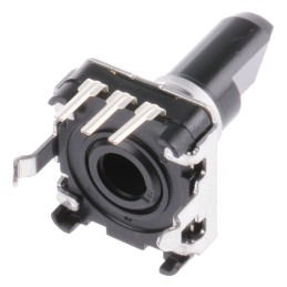 10 pcs - EC12E24204A8 Alps Alpine 24 Pulse Incremental Mechanical Rotary Encoder with a 6 mm Flat Shaft (Not Indexed), Through H