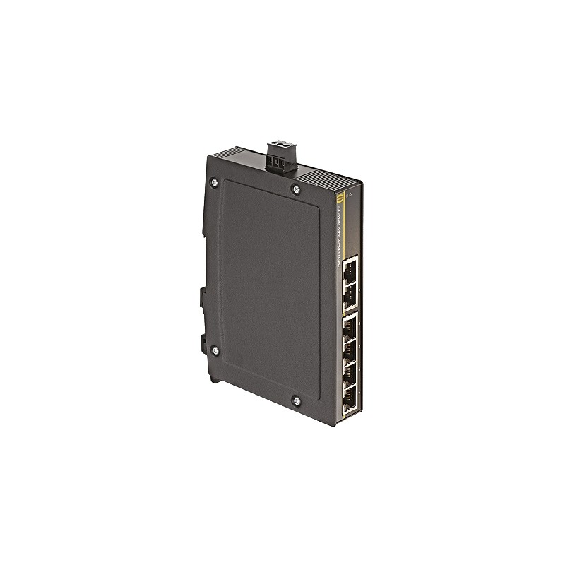 1 pcs - HARTING DIN Rail Mount Ethernet Switch, 6 RJ45 Ports, 10/100Mbit/s Transmission, 48V dc