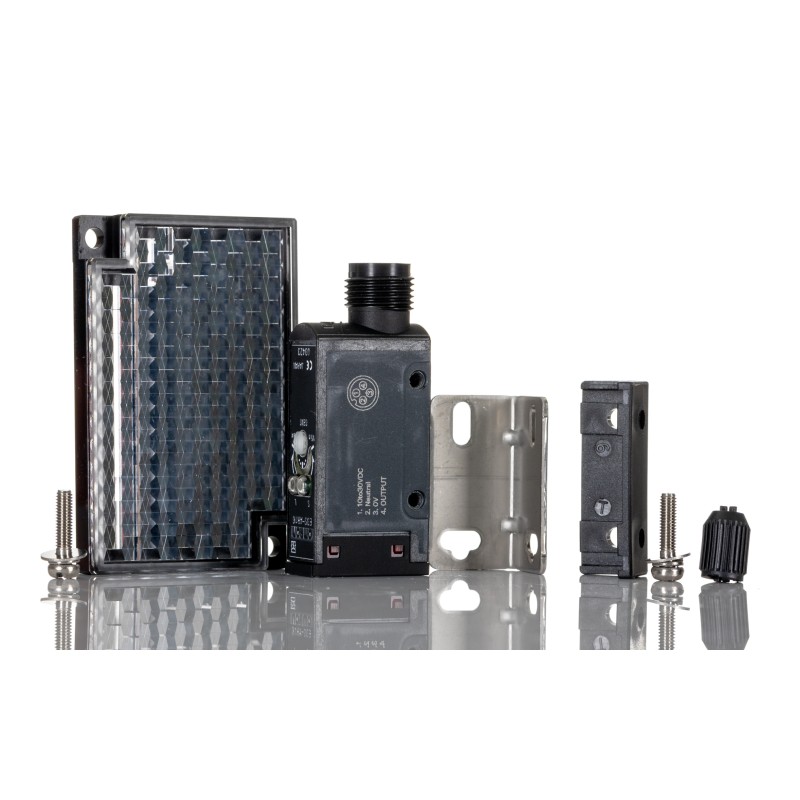 1 pcs - Omron Retroreflective Photoelectric Sensor, Block Sensor, 100 mm - 2 m Detection Range