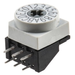 10 pcs - P65THR703L254 Hartmann 16 Way Through Hole DIP Switch, Slot Actuator