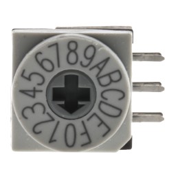 10 pcs - P65THR703L254 Hartmann 16 Way Through Hole DIP Switch, Slot Actuator