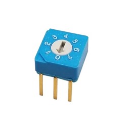 10 pcs - S-8030 NIDEC COPAL ELECTRONICS GMBH S-8, 8 Position, BCD Rotary Switch, 100 mA, Pin