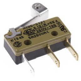 10 pcs - XCG5-S1-Z1 Saia-Burgess Roller Lever Micro Switch, Tab Terminal, 5 A @ 250 V ac, CO, IP40