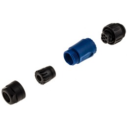 1 pcs - Amphenol Circular Connector, 7 Contacts, Cable Mount, Plug, Male, IP65, IP67, Ecomate Series