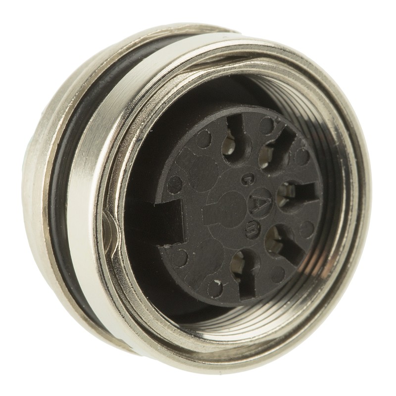 1 pcs - Amphenol, signalmate C091 5 Pole M16 Din Socket, 5.0A, 100 V IP67, Screw On, Panel Mount