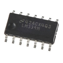 10 pcs - LM339M/NOPB LM339M/NOPB Texas Instruments, Quad Comparator, Open Collector O/P, 1.3μs 3 - 28 V 14-Pin SOIC