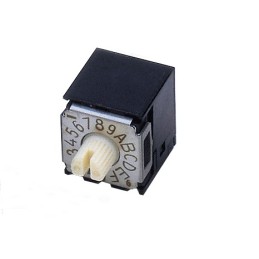 10 pcs - SA-7171TB NIDEC COPAL ELECTRONICS GMBH SA-7000, 16 Position, BCH Rotary Switch, 100 mA, Gull Wing