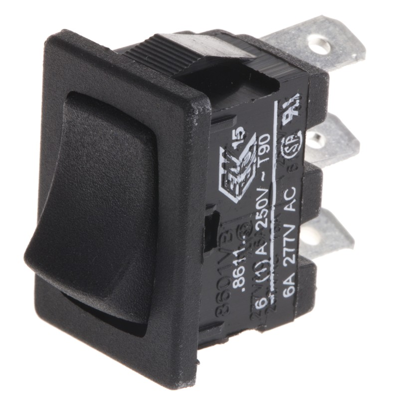 10 pcs - H8611VBAAB Arcolectric (Bulgin) Ltd SPST, (On)-On Rocker Switch Panel Mount