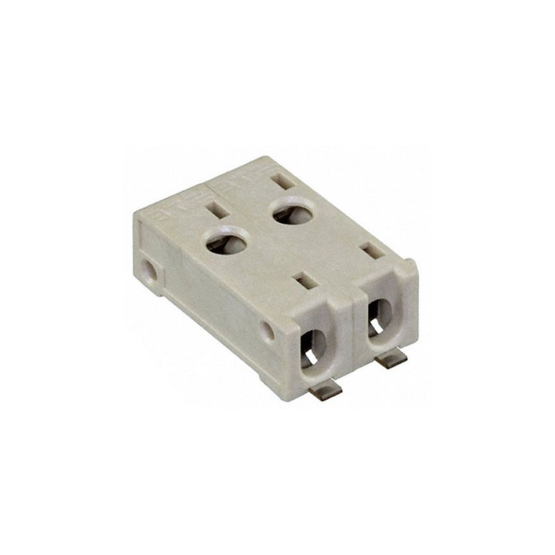 10 pcs - TE Connectivity Straight Surface Mount PCB Socket, 2-Contact, 1-Row, 4mm Pitch, Solder Termination