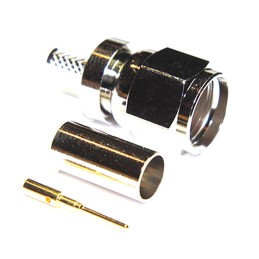 1 pcs - COAX Connectors, Plug Cable Mount F Connector, 75Ω, Crimp Termination, Straight Body